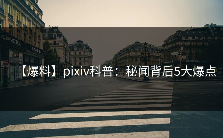 【爆料】pixiv科普：秘闻背后5大爆点