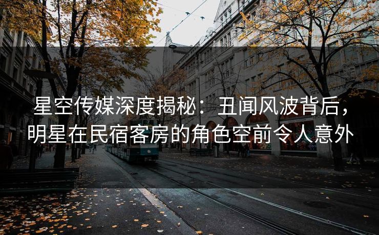 星空传媒深度揭秘：丑闻风波背后，明星在民宿客房的角色空前令人意外