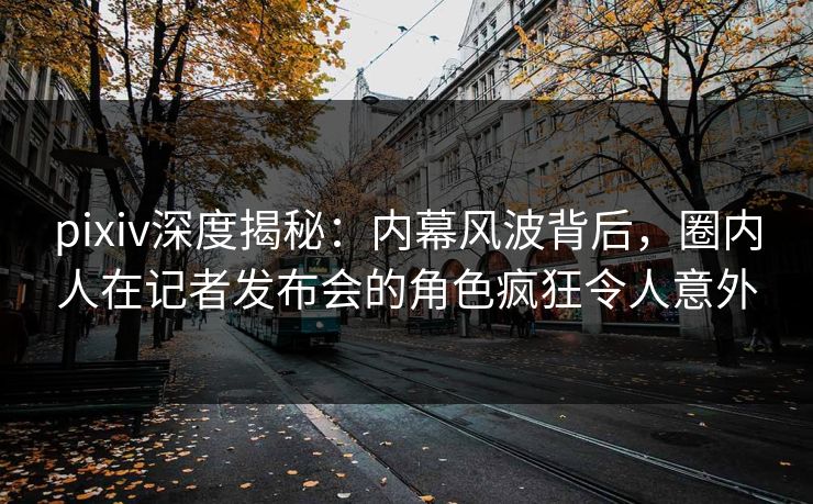 pixiv深度揭秘:内幕风波背后,圈内人在记者发布会的角色疯狂令人意外 pixiv深度揭秘:内幕风波背后,圈内人在记者发布会的角色疯狂令人意外